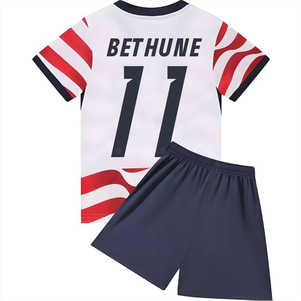 2026 Croix Bethune USA #11 Home Youth Soccer Jersey