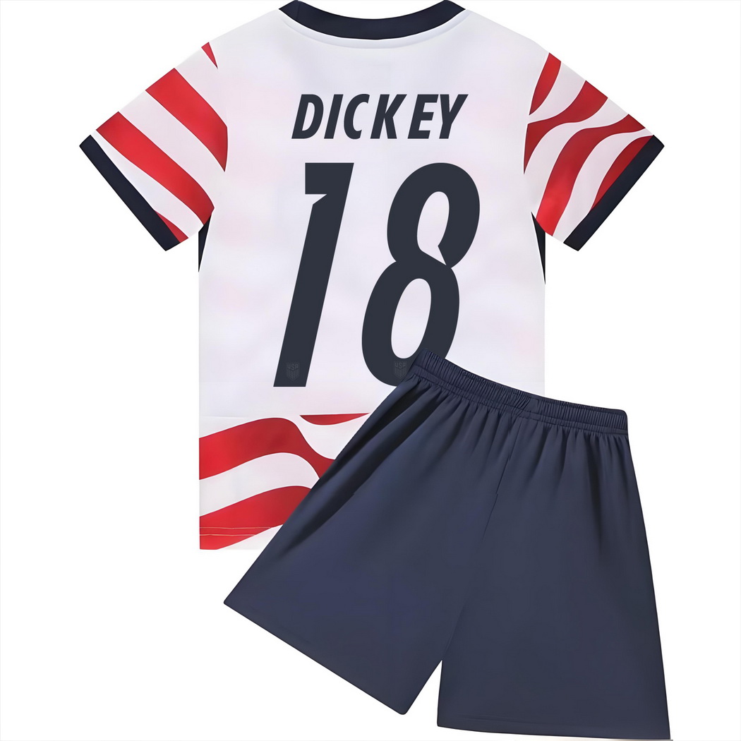2026 Claudia Dickey USA #18 Home Youth Soccer Jersey