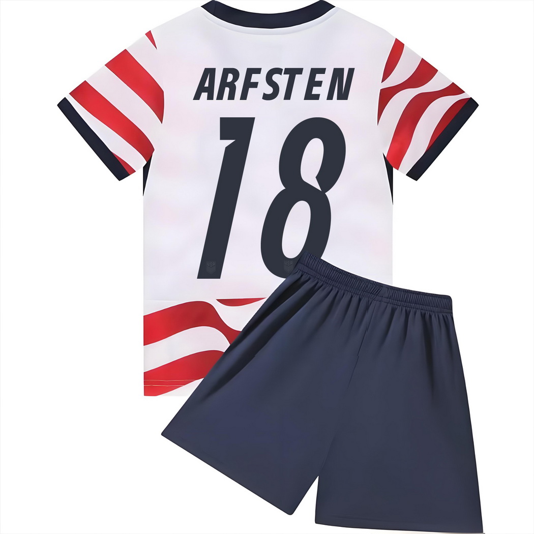 2026 Max Arfsten USA #18 Home Youth Soccer Jersey