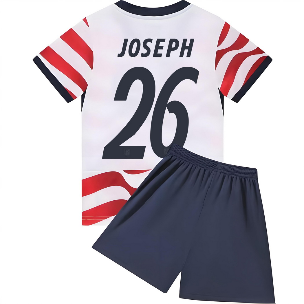 2026 Jameese Joseph USA #26 Home Youth Soccer Jersey