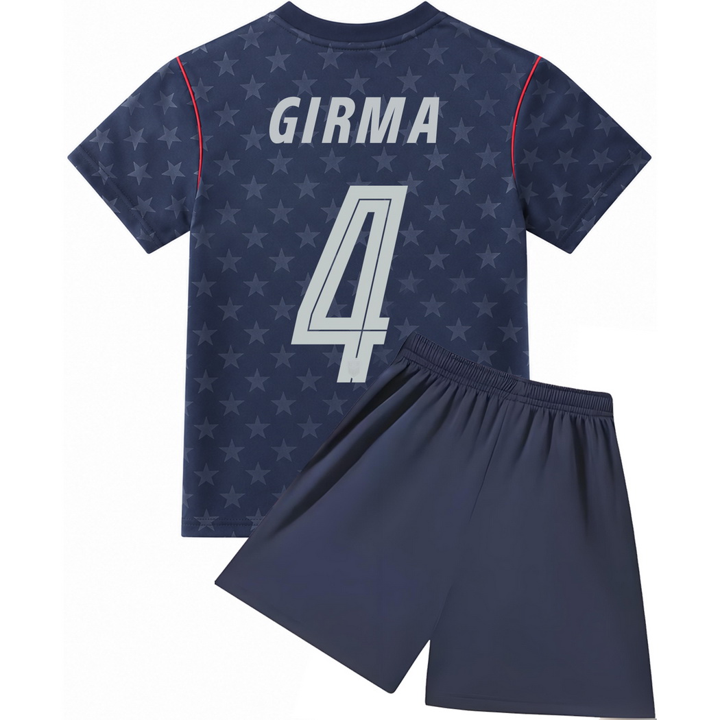 26/27 Naomi Girma USA #4 Away Youth Soccer Jersey