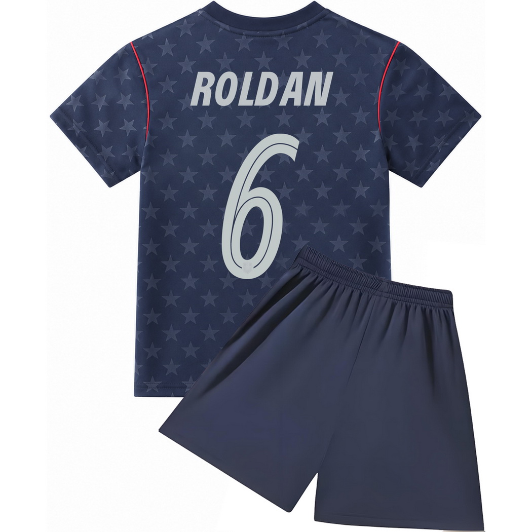 26/27 Cristian Roldan USA #6 Away Youth Soccer Jersey