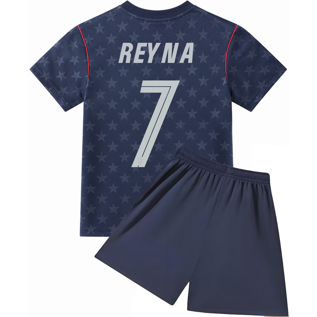 26/27 Gio Reyna USA #7 Away Youth Soccer Jersey