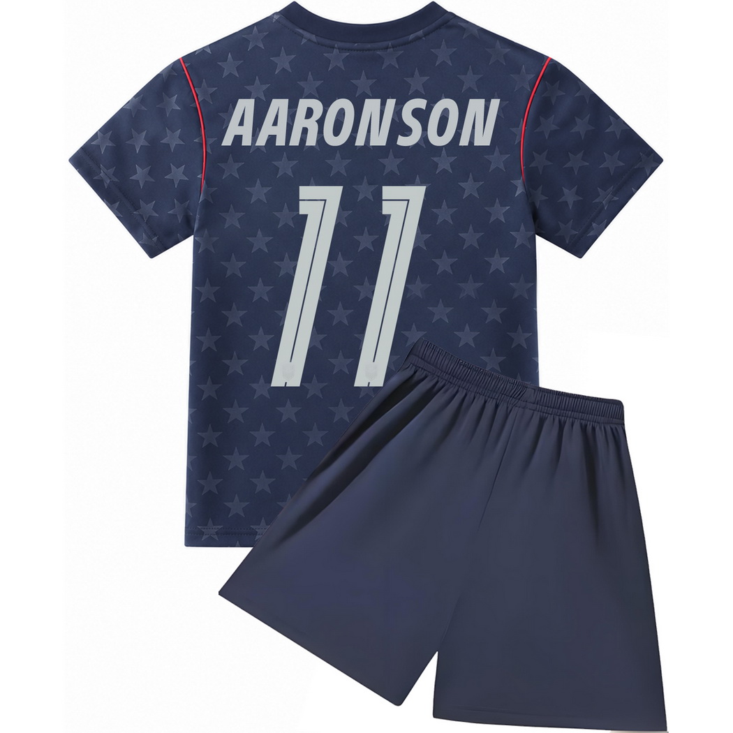 26/27 Brenden Aaronson USA #11 Away Youth Soccer Jersey