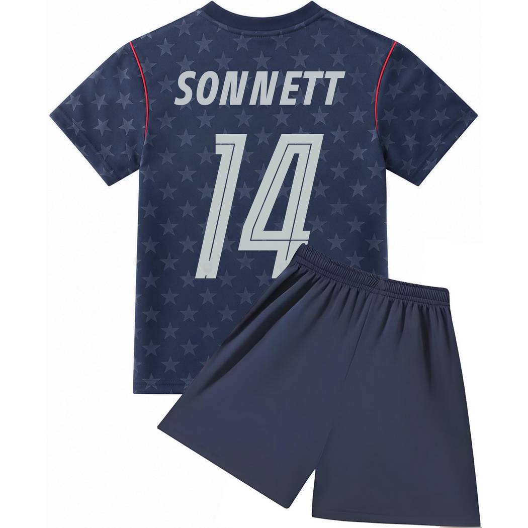 26/27 Emily Sonnett USA #14 Away Youth Soccer Jersey