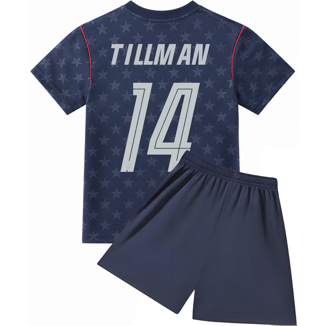 26/27 Timmy Tillman USA #14 Away Youth Soccer Jersey