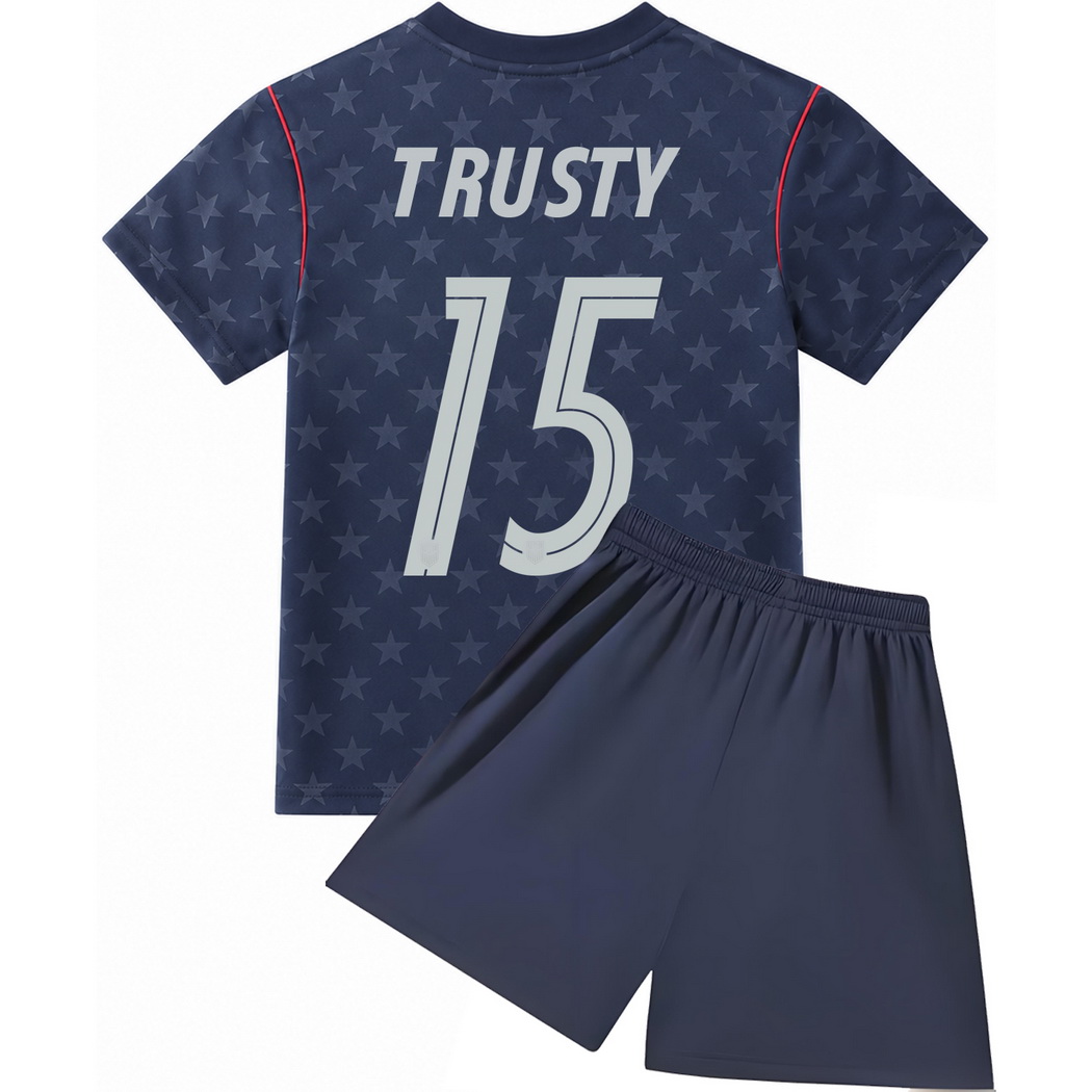 26/27 Auston Trusty USA #15 Away Youth Soccer Jersey