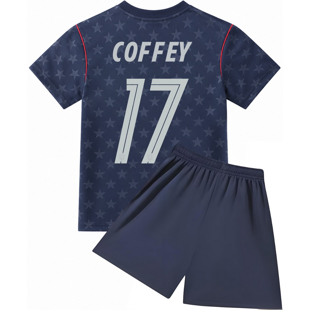 26/27 Sam Coffey USA #17 Away Youth Soccer Jersey
