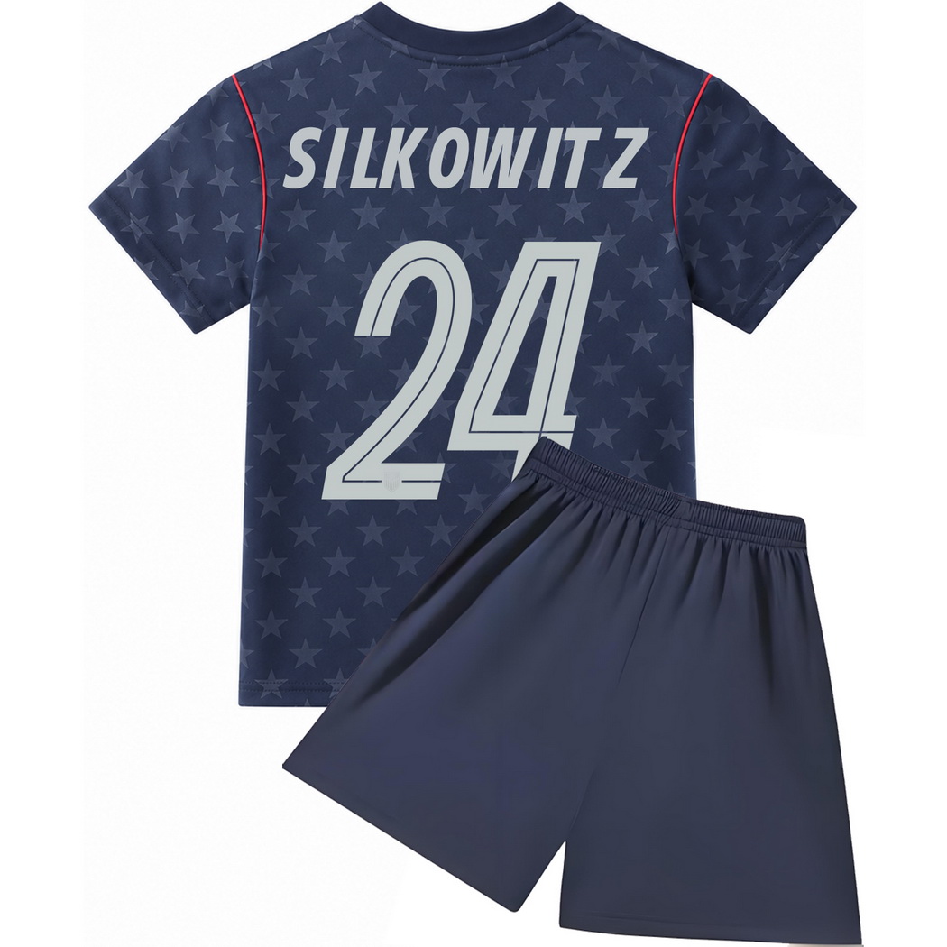 26/27 Jordan Silkowitz USA #24 Away Youth Soccer Jersey