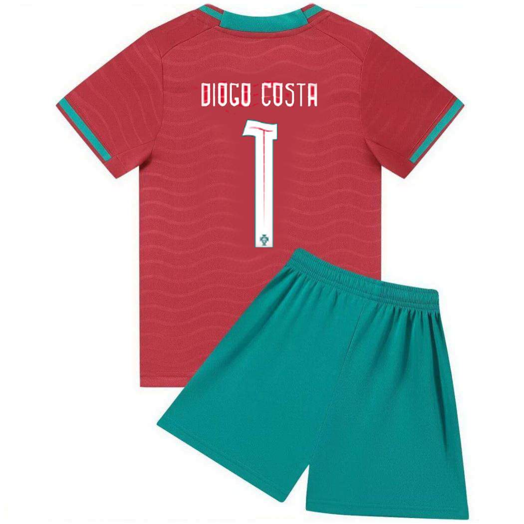2026 Diogo Costa Portugal #1 Home Youth Soccer Jersey