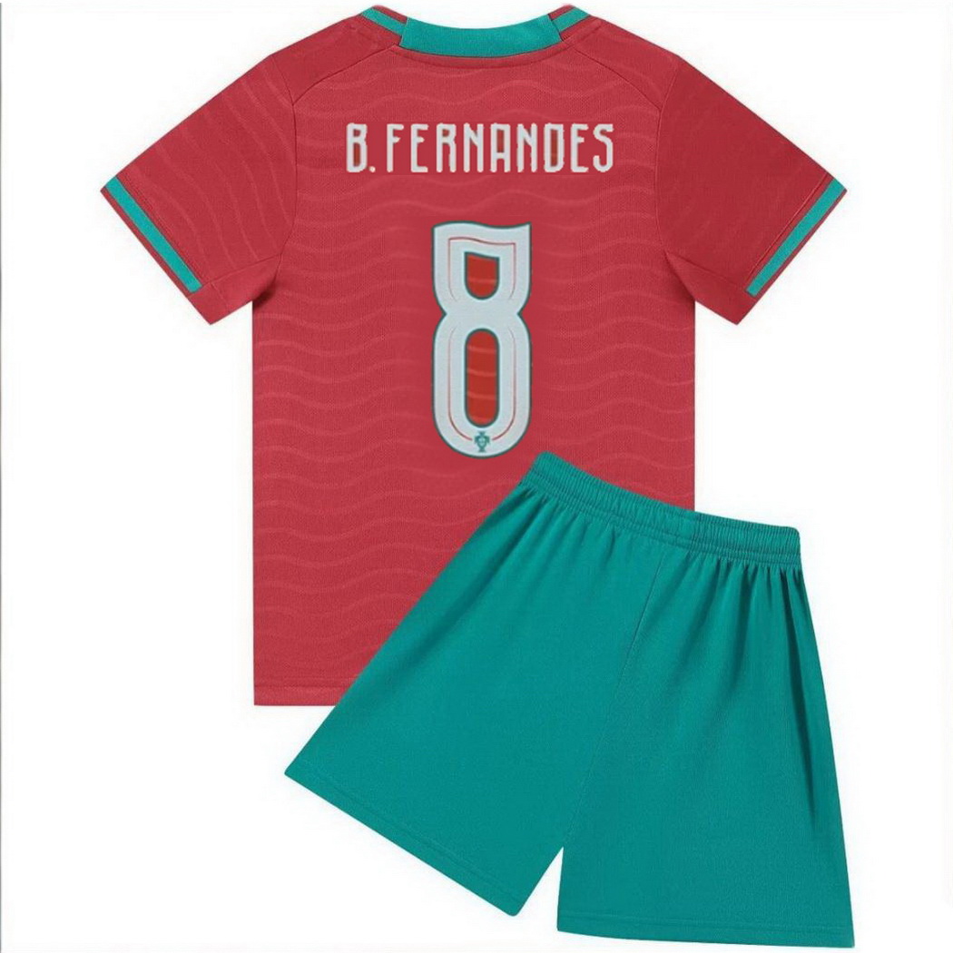 2026 Bruno Fernandes Portugal #8 Home Youth Soccer Jersey