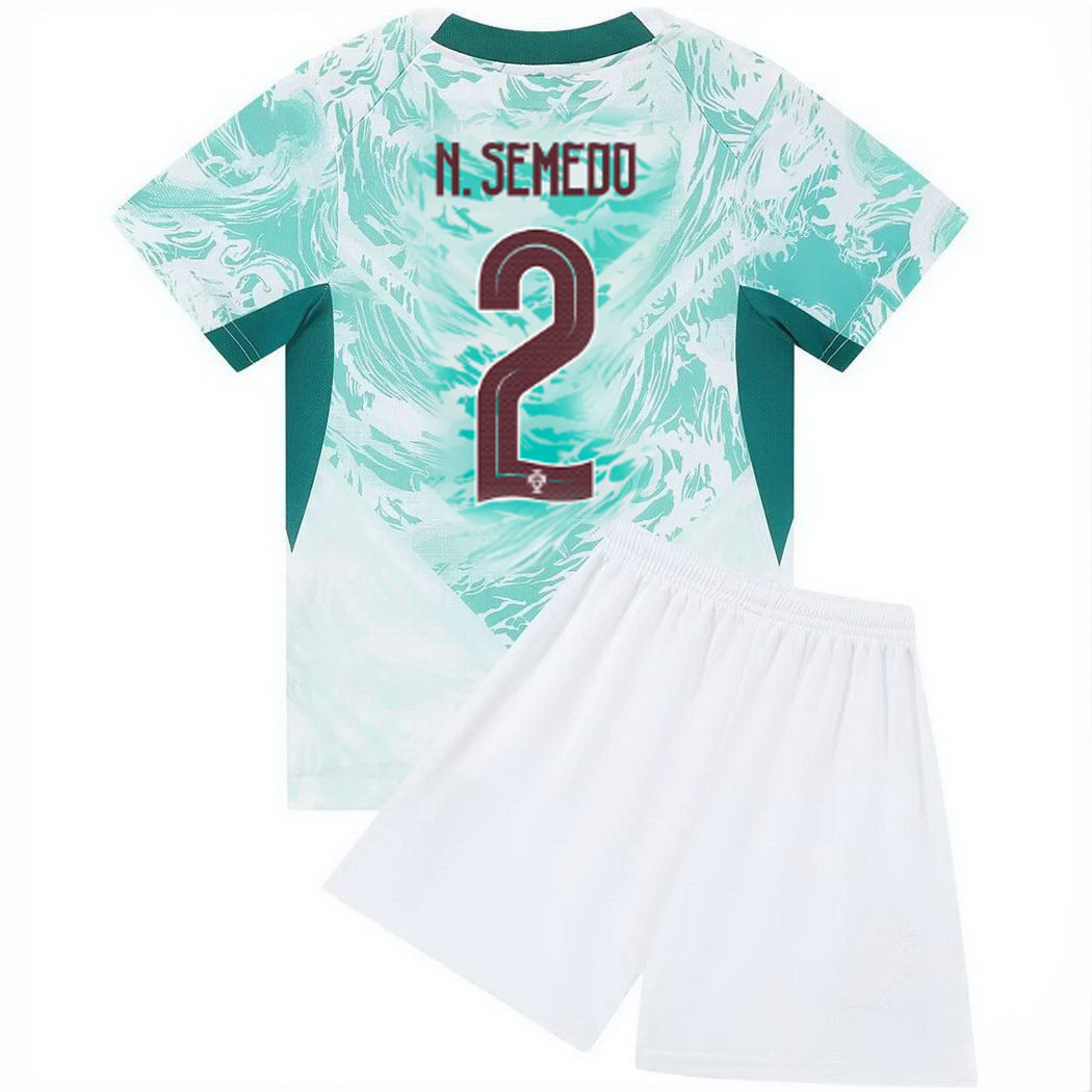 26/27 Nelson Semedo Portugal #2 Away Youth Soccer Jersey