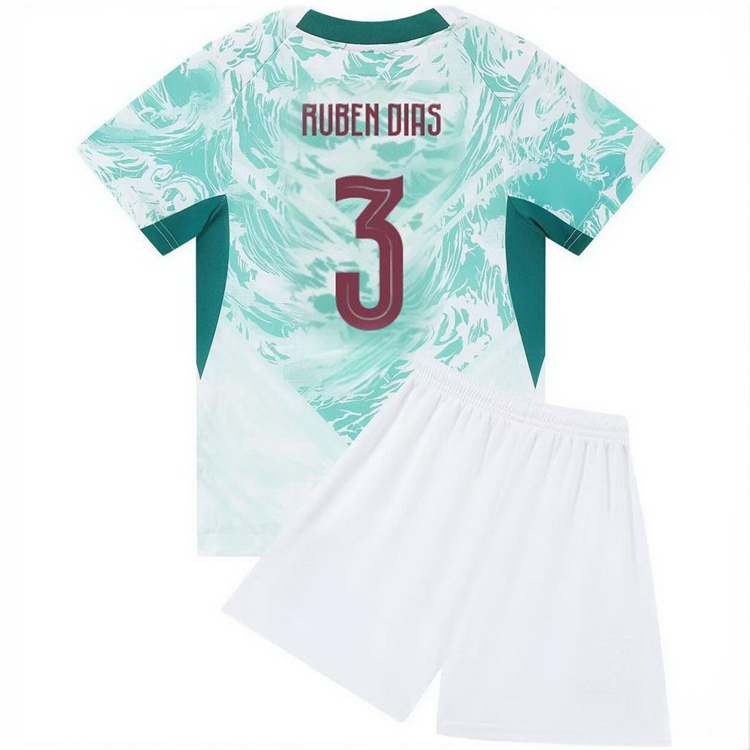 26/27 Ruben Dias Portugal #3 Away Youth Soccer Jersey