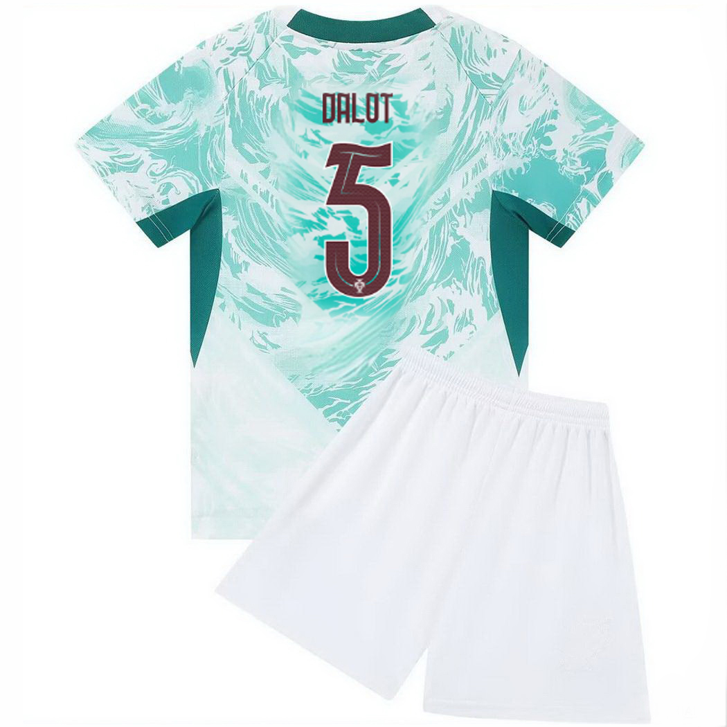 26/27 Diogo Dalot Portugal #5 Away Youth Soccer Jersey