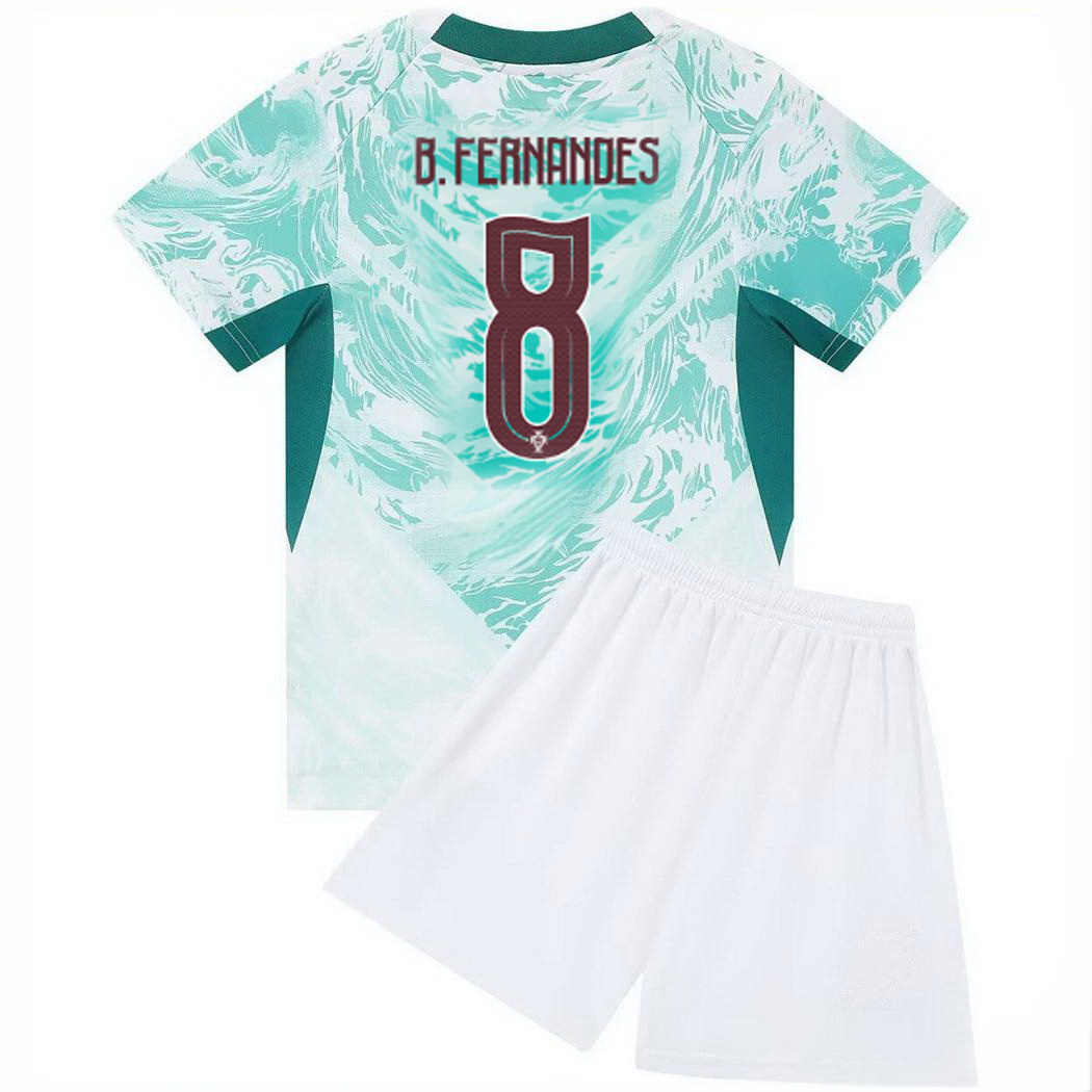 26/27 Bruno Fernandes Portugal #8 Away Youth Soccer Jersey
