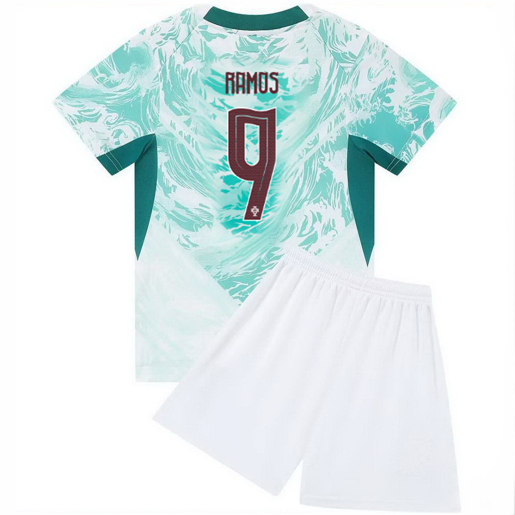 26/27 Goncalo Ramos Portugal #9 Away Youth Soccer Jersey