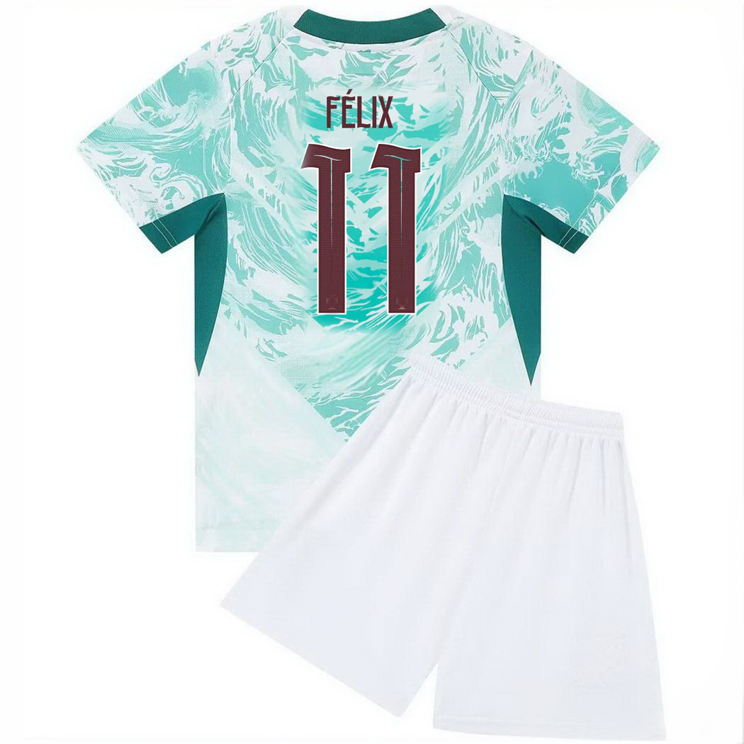 26/27 Joao Felix Portugal #11 Away Youth Soccer Jersey