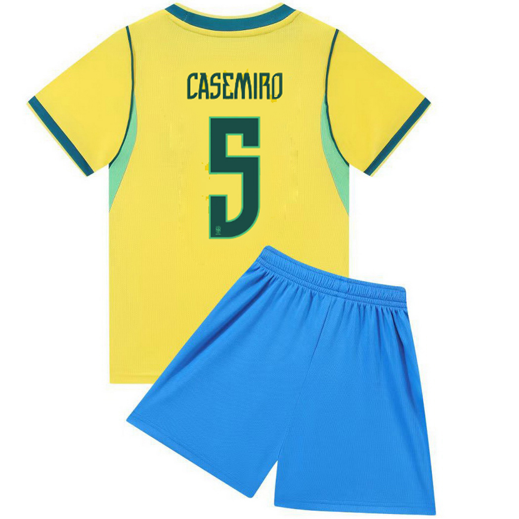 2026 Casemiro Brazil #5 Home Youth Soccer Jersey