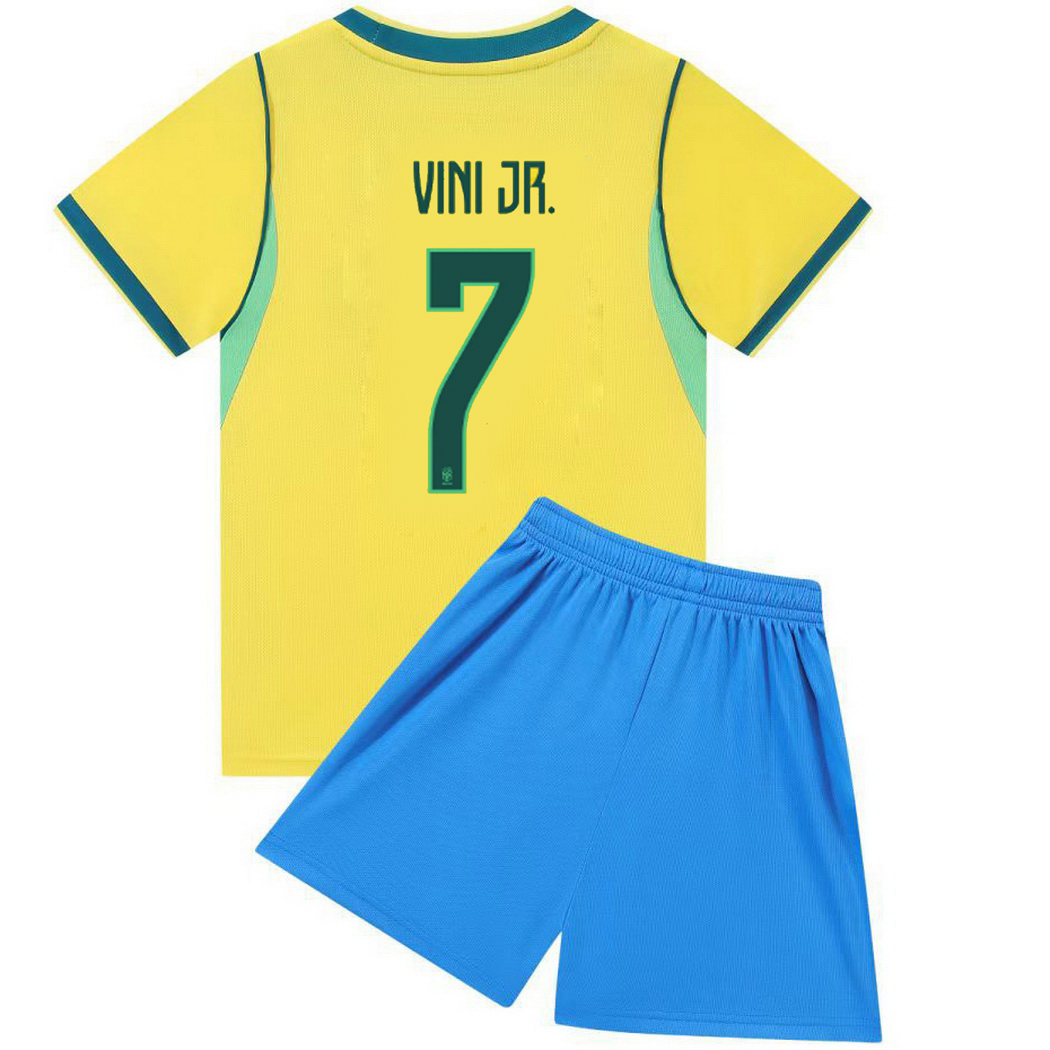 2026 Vinicius Junior Brazil #7 Home Youth Soccer Jersey