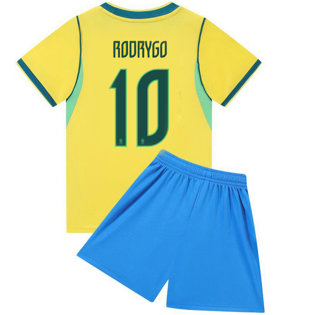 2026 Rodrygo Brazil #10 Home Youth Soccer Jersey