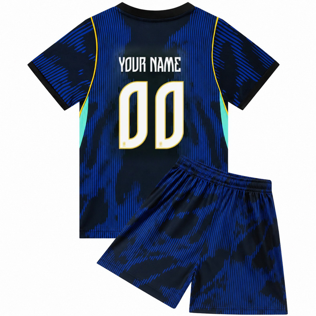 26/27 Customized Brazil #00 Away Youth Soccer Jersey