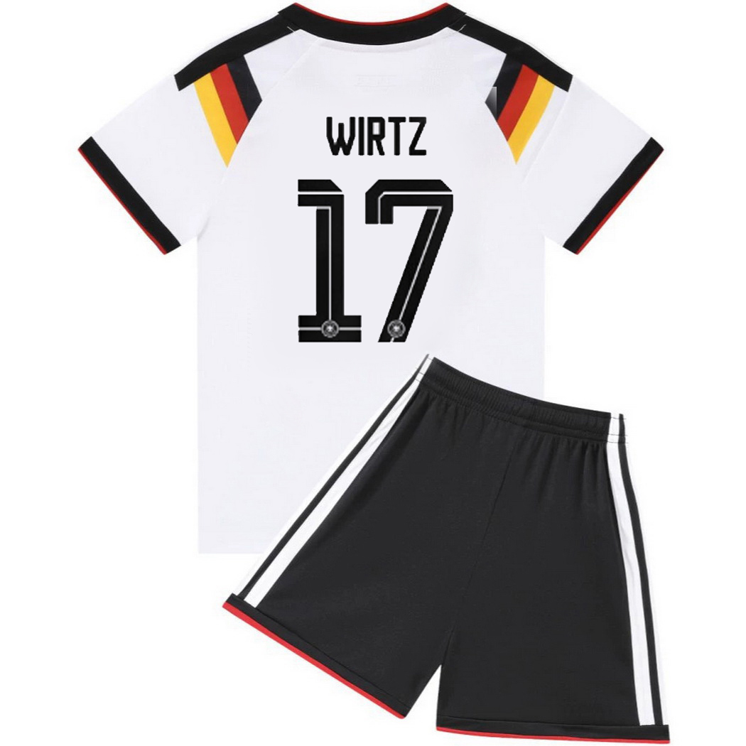 2026 Florian Wirtz Germany #17 Home Youth Soccer Jersey