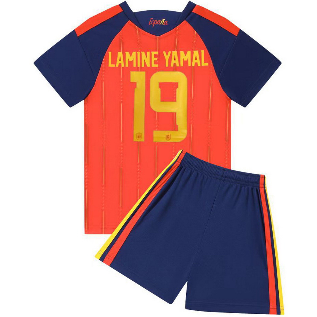 2026 Lamine Yamal Spain #19 Home Youth Soccer Jersey