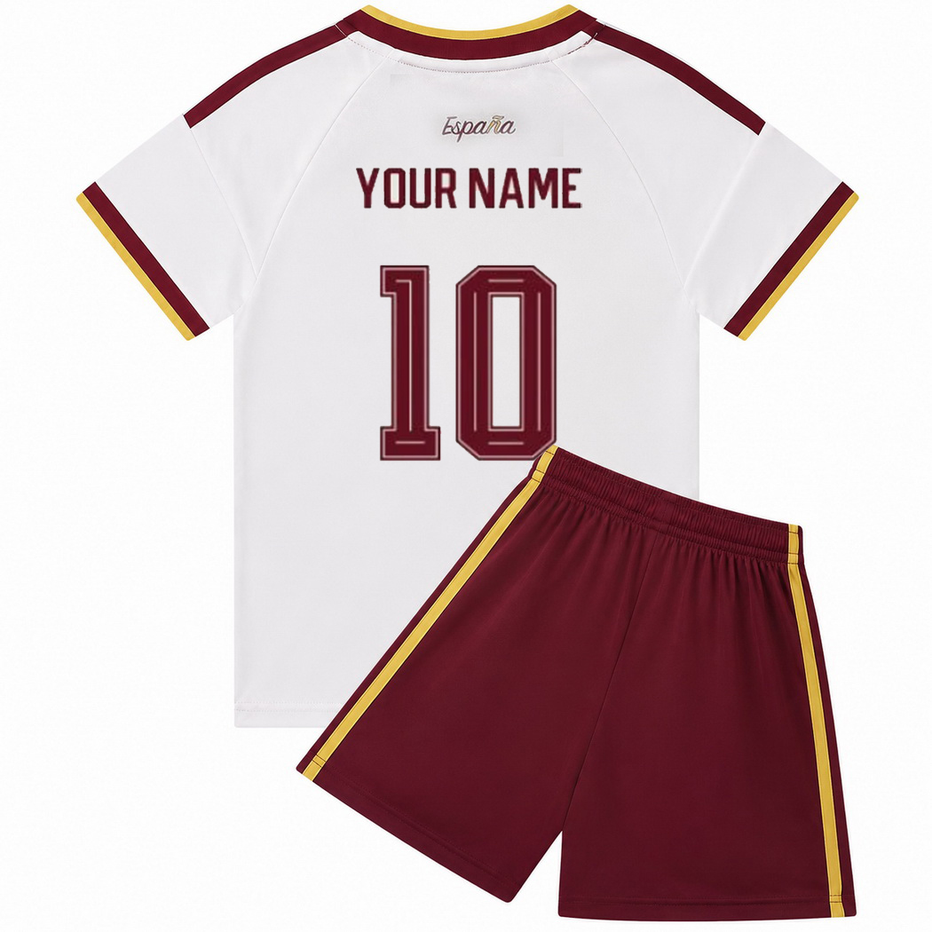 26/27 Customized Spain #00 Away Youth Soccer Jersey