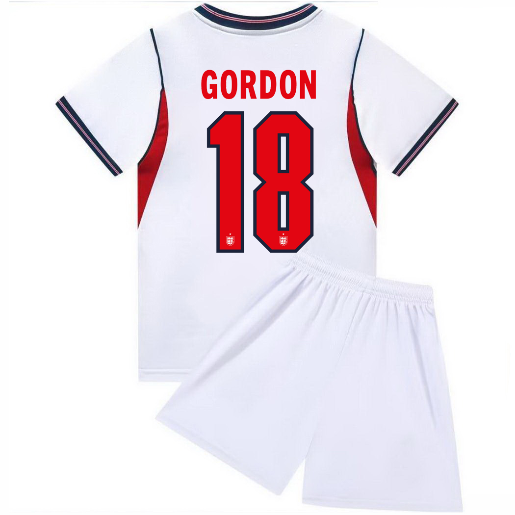 2026 Anthony Gordon England #18 Home Youth Soccer Jersey