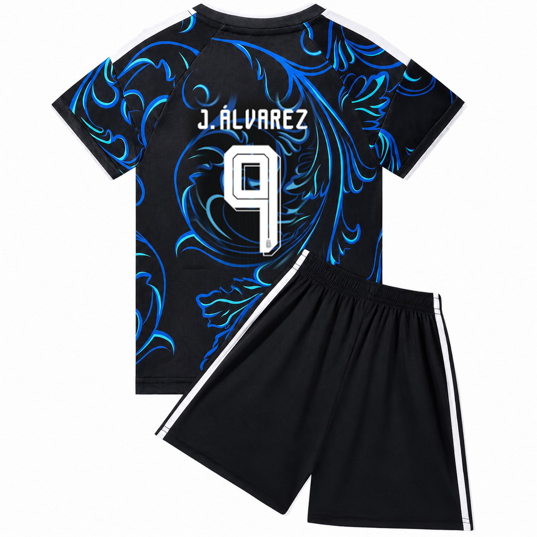 2026 Julian Alvarez Argentina #9 Away Youth Soccer Jersey