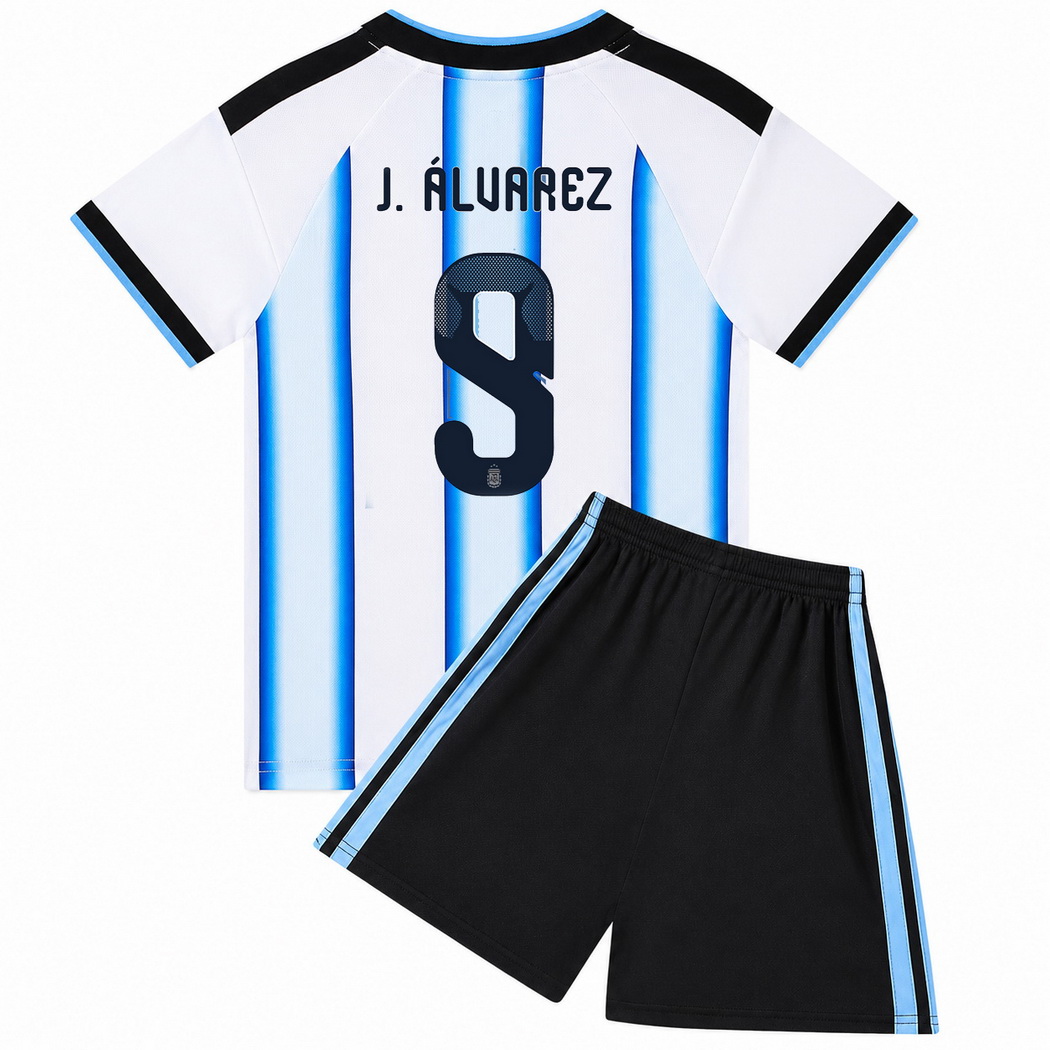 26/27 Julian Alvarez Argentina #9 Home Youth Soccer Jersey