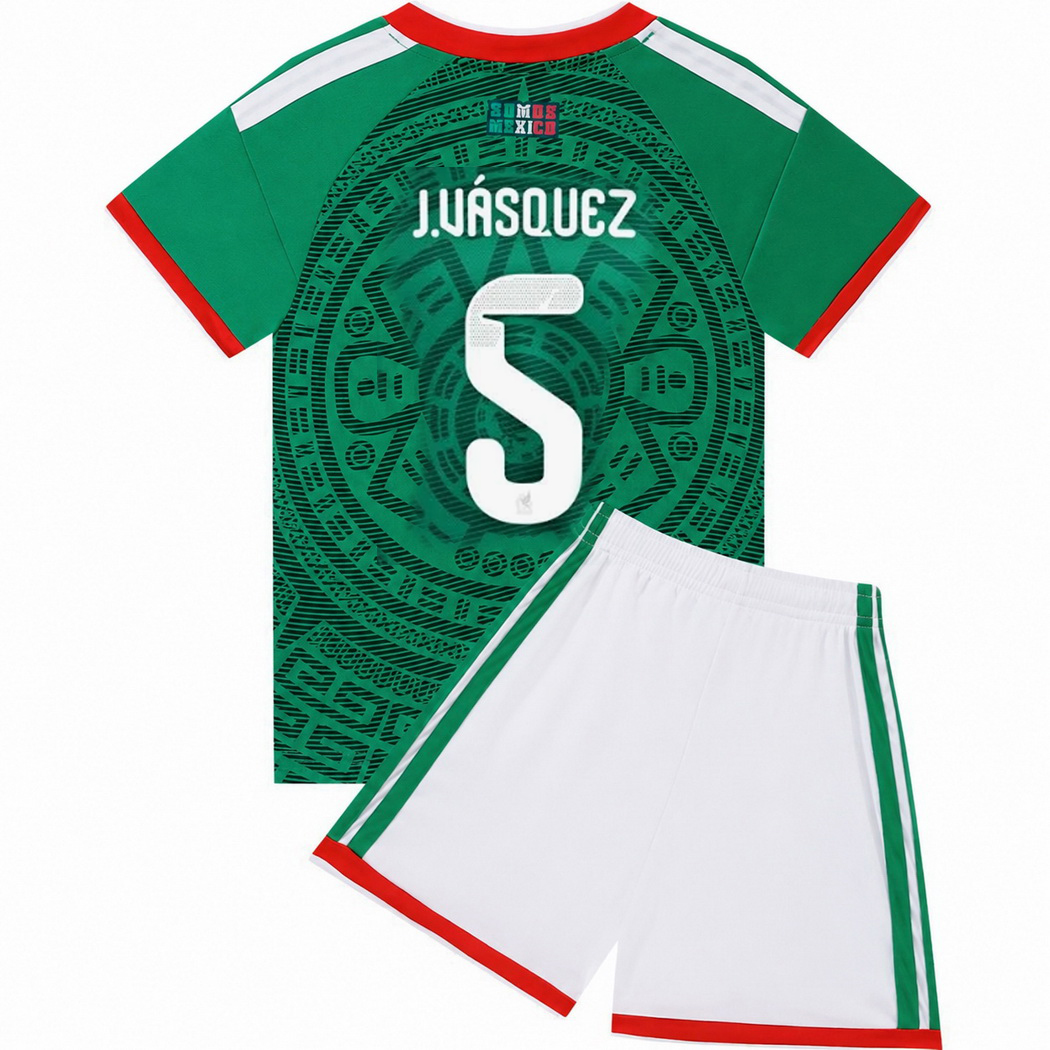 2026 Johan Vasquez Mexico #5 Home Youth Soccer Jersey