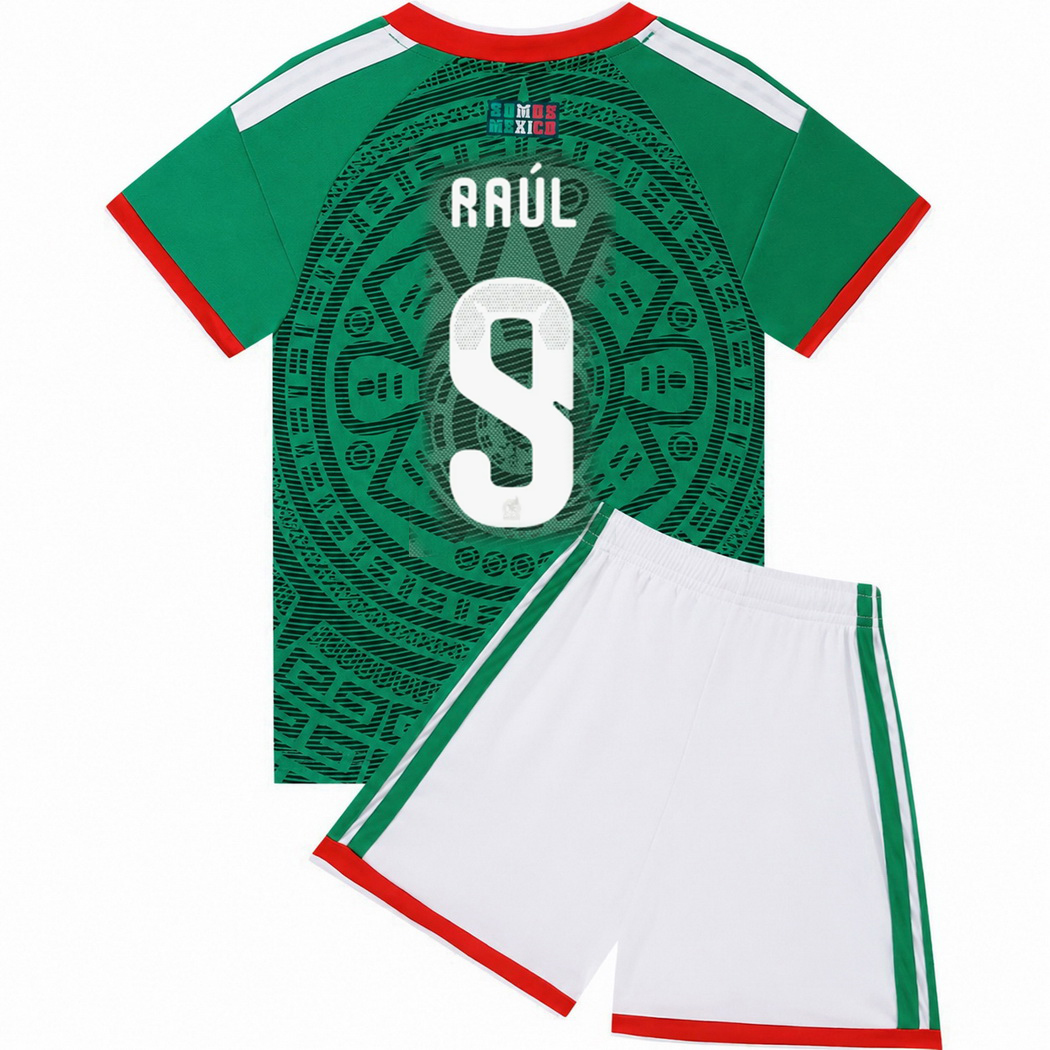 2026 Raul Jimenez Mexico #9 Home Youth Soccer Jersey