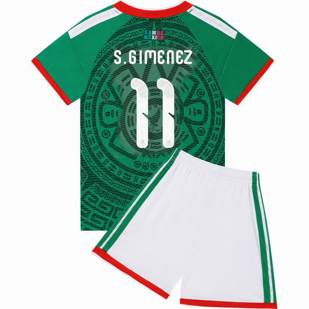 2026 Santiago Gimenez Mexico #11 Home Youth Soccer Jersey
