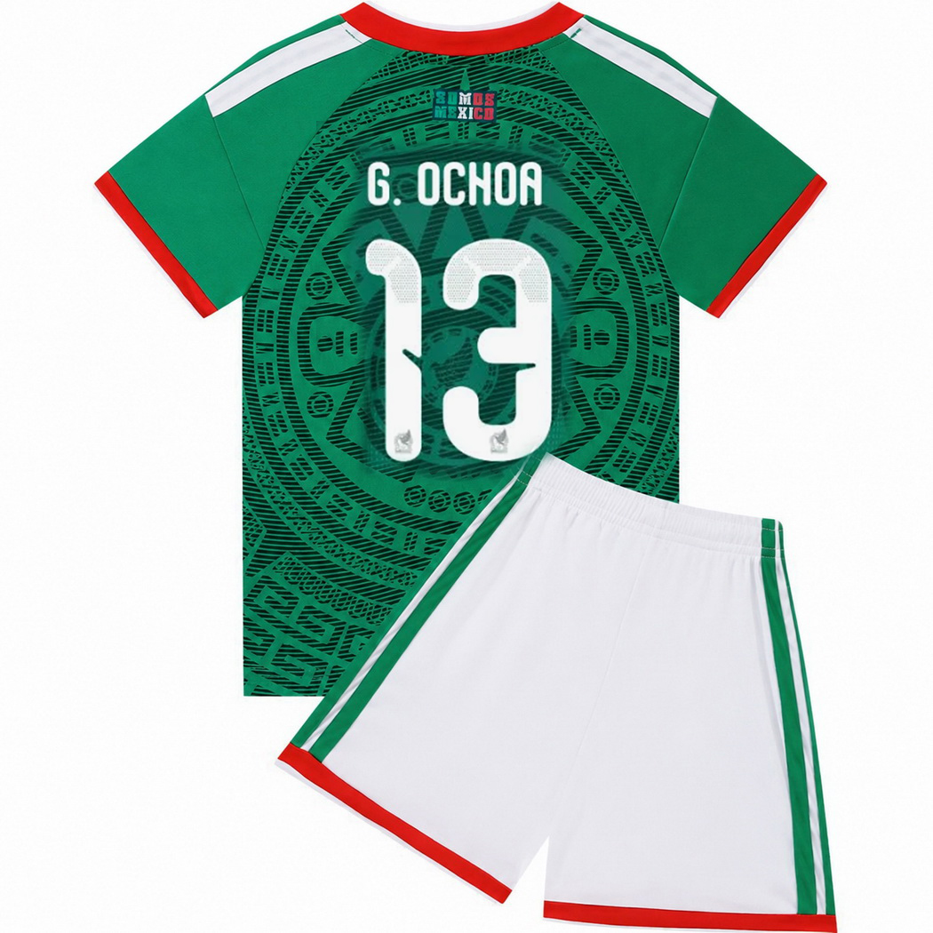2026 Guillermo Ochoa Mexico #13 Home Youth Soccer Jersey