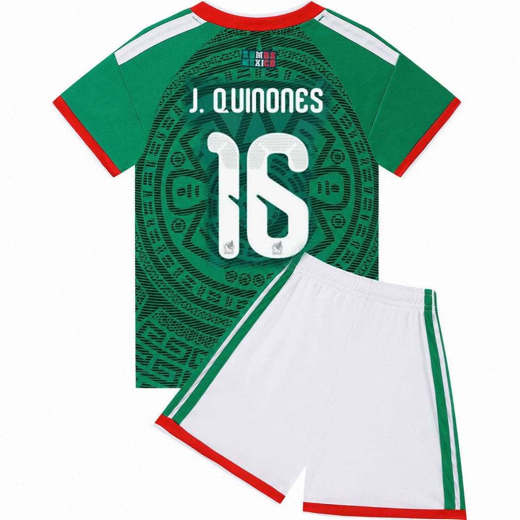 2026 Julian Quinones Mexico #16 Home Youth Soccer Jersey