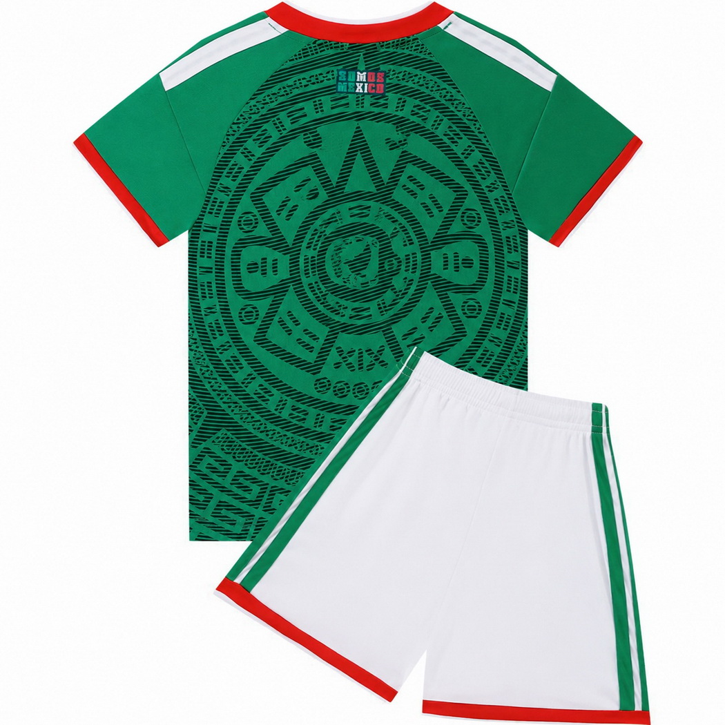 2026 Blank Mexico Home Youth Soccer Jersey
