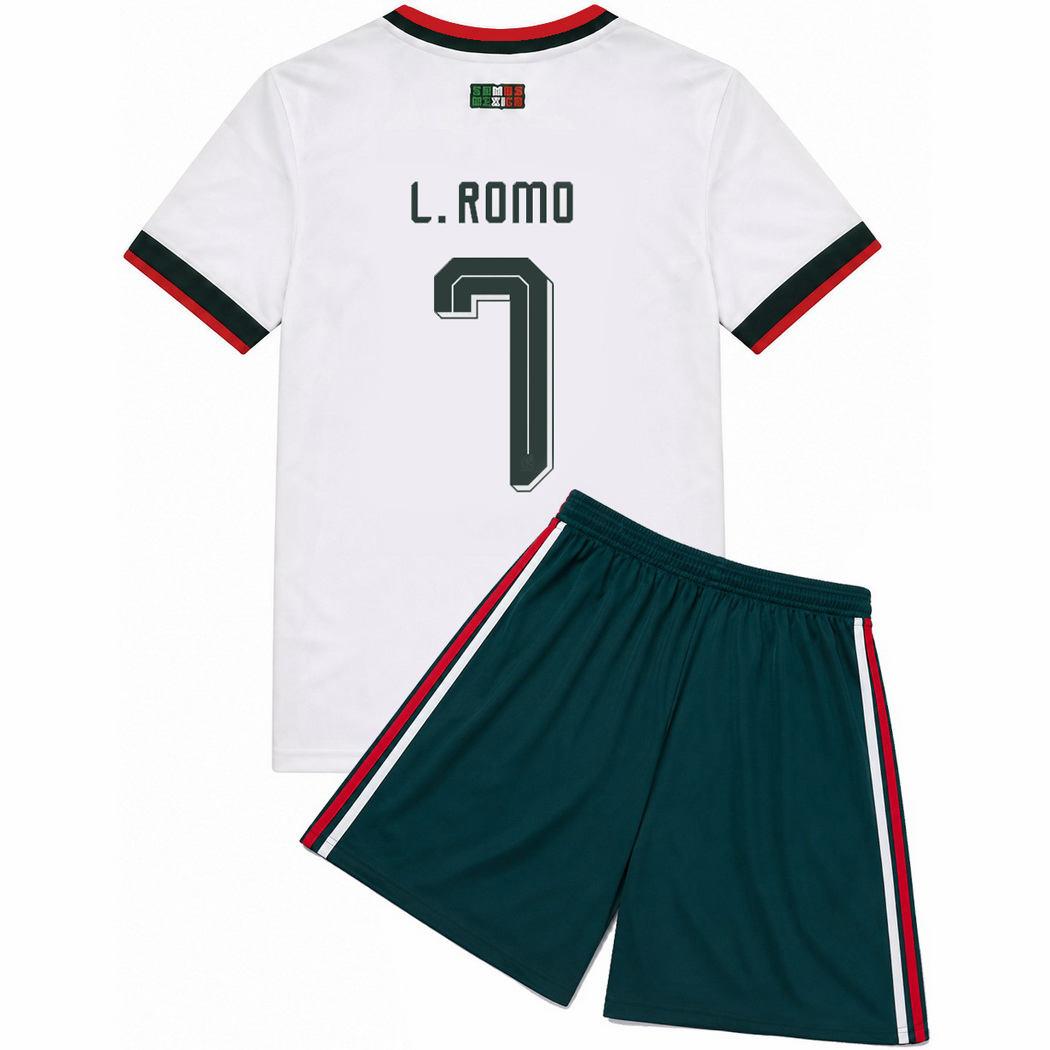 26/27 Luis Romo Mexico #7 Away Youth Soccer Jersey