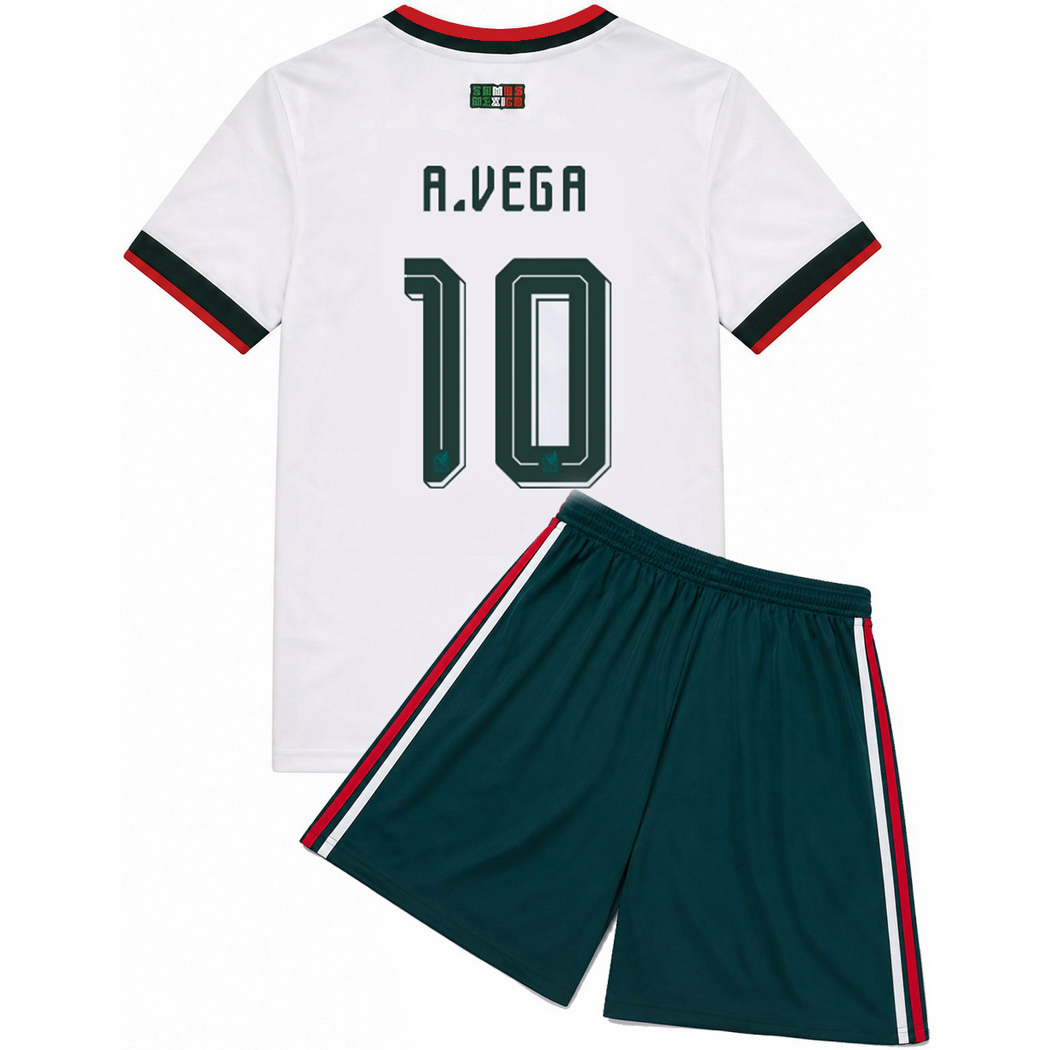26/27 Alexis Vega Mexico #10 Away Youth Soccer Jersey