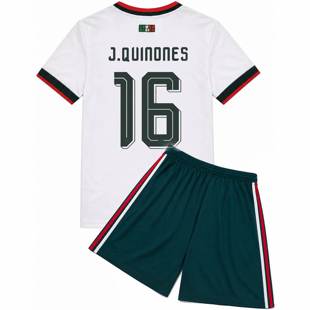 26/27 Julian Quinones Mexico #16 Away Youth Soccer Jersey