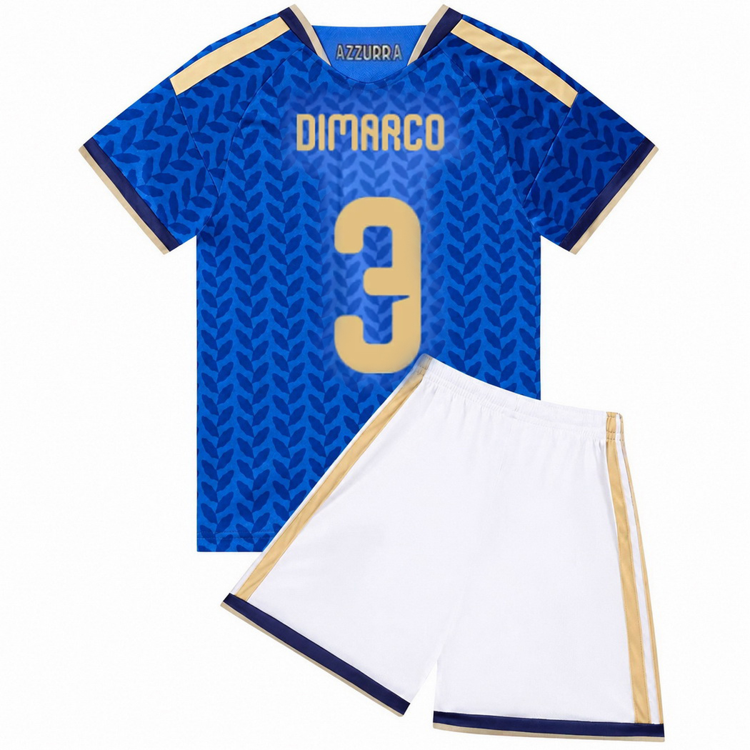 2026 Federico Dimarco Italy #3 Home Youth Soccer Jersey