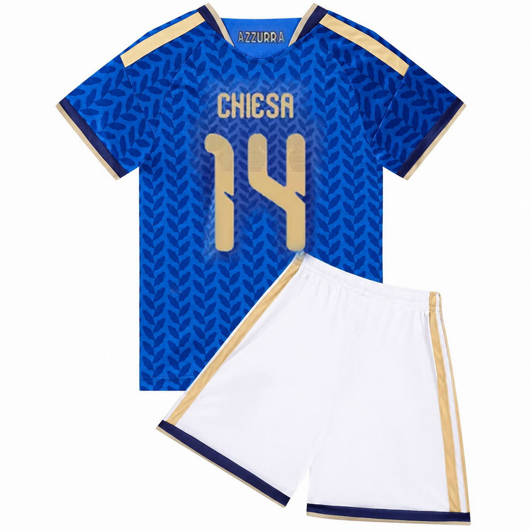 2026 Federico Chiesa Italy #14 Home Youth Soccer Jersey