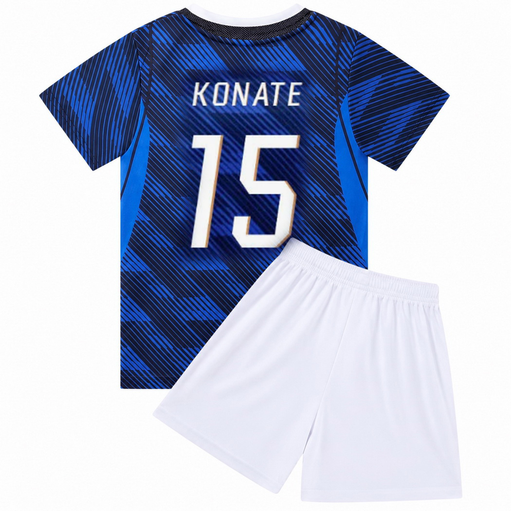 2026 Ibrahima Konate France #15 Home Youth Soccer Jersey