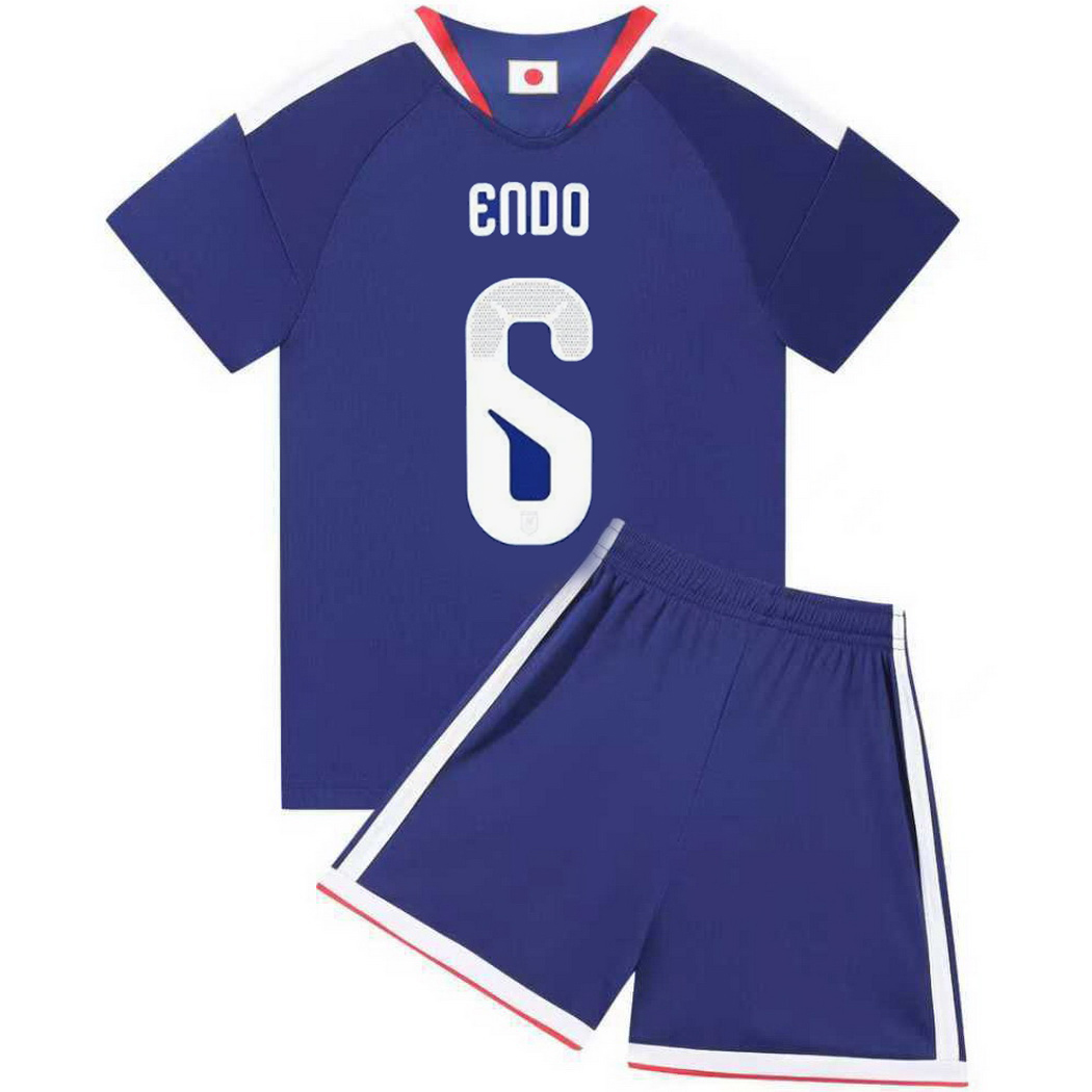 2026 Wataru Endo Japan #6 Home Youth Soccer Jersey