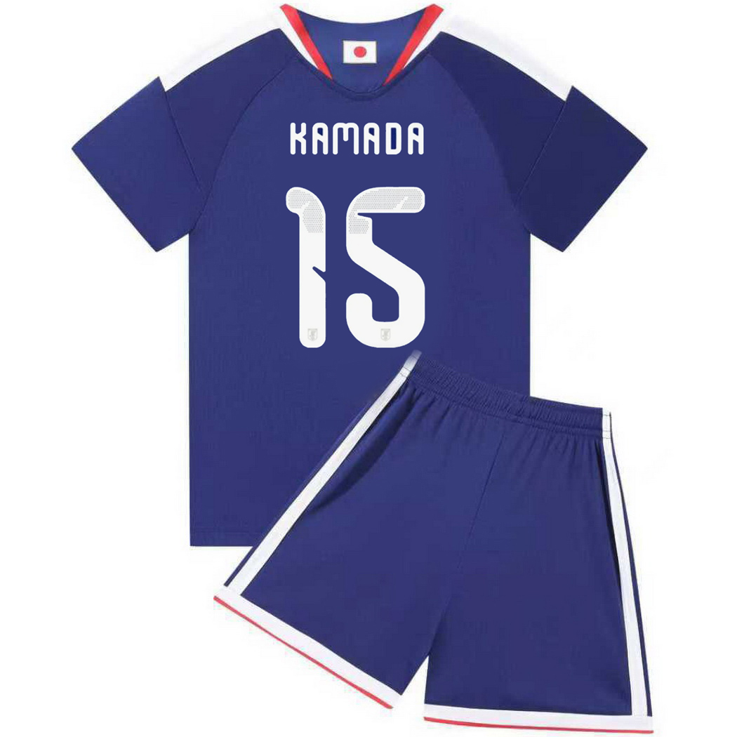 2026 Daichi Kamada Japan #15 Home Youth Soccer Jersey