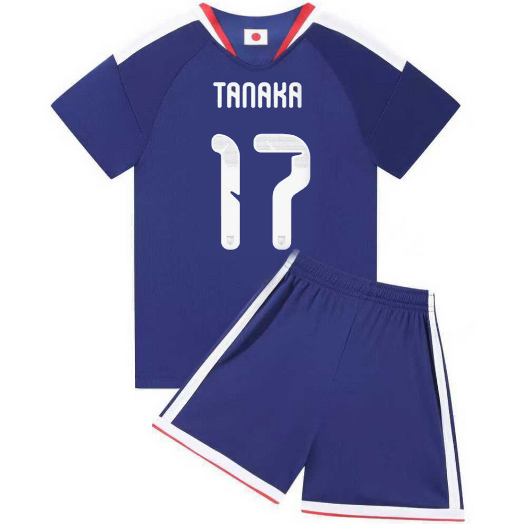 2026 Ao Tanaka Japan #17 Home Youth Soccer Jersey