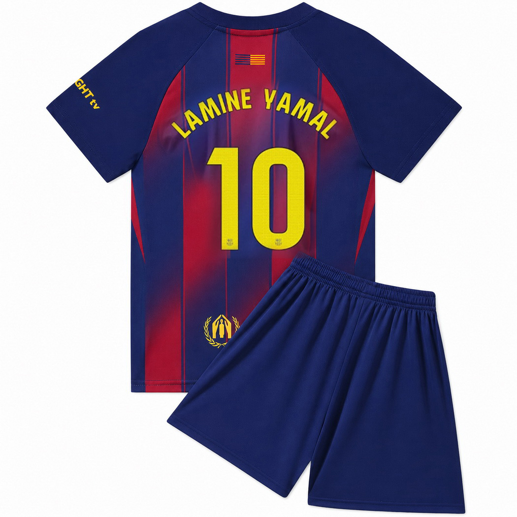 25/26 Lamine Yamal Team #10 Home Youth Soccer Jersey