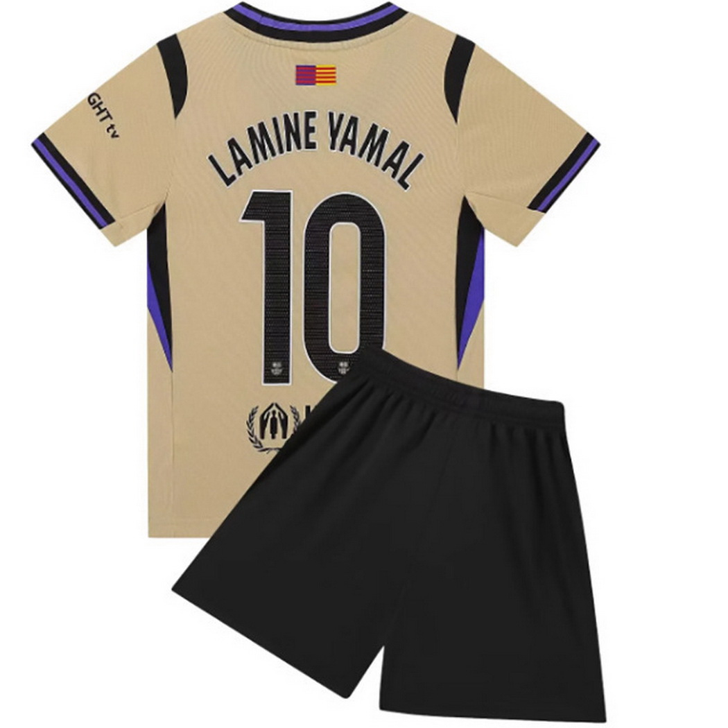 25/26 Lamine Yamal Team #10 Away Youth Soccer Jersey