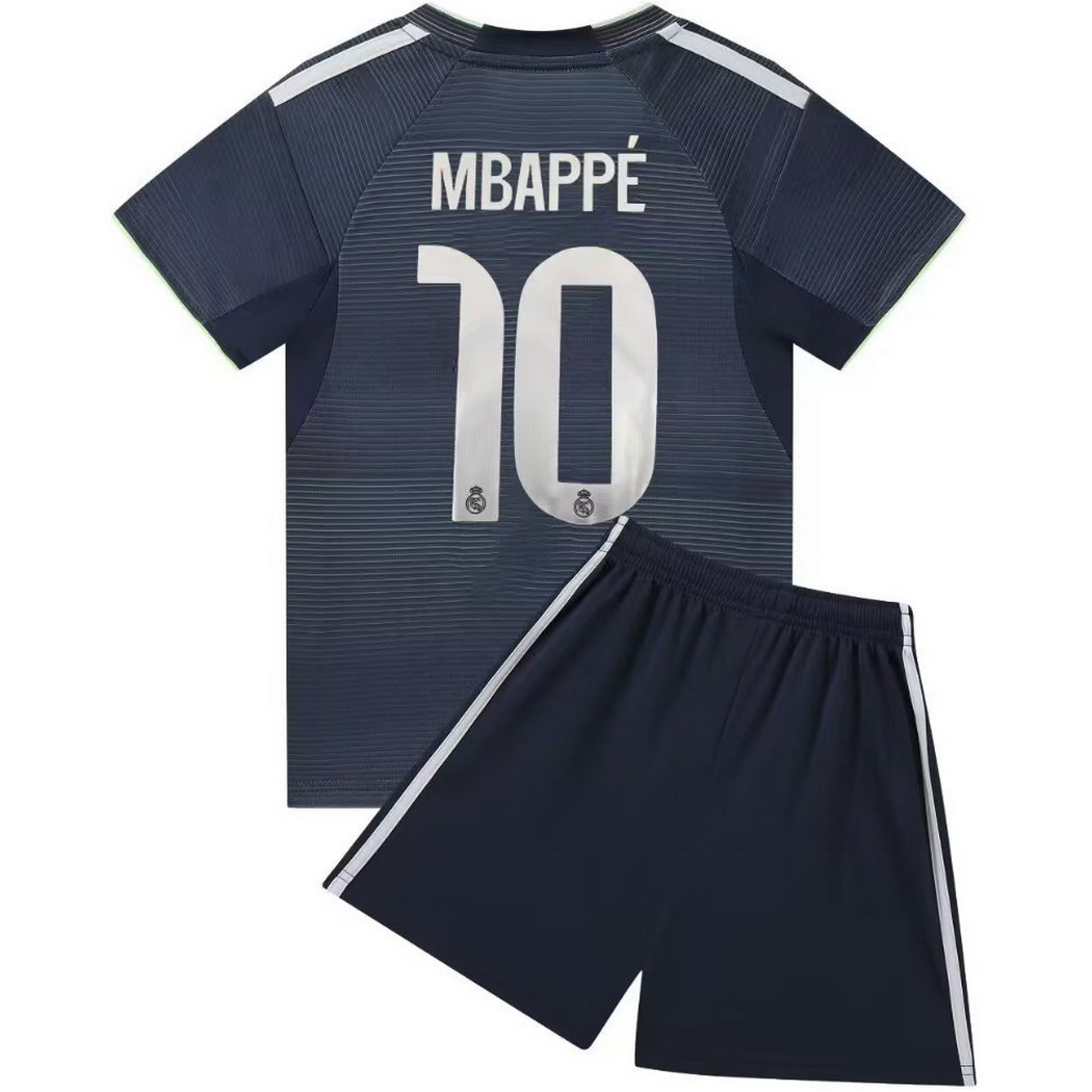 25/26 Kylian Mbappe Team #10 Away Youth Soccer Jersey