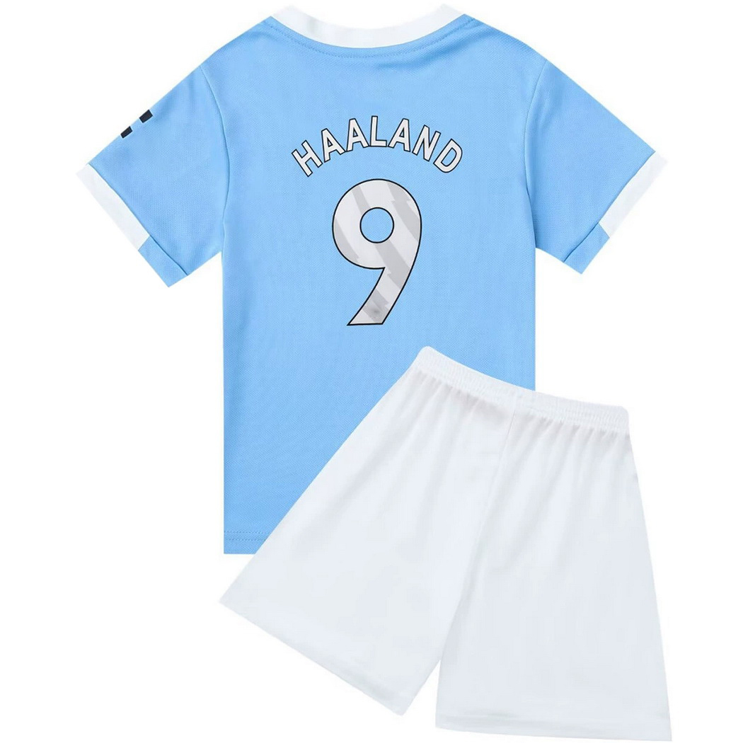 25/26 Erling Haaland Team #9 Home Youth Soccer Jersey